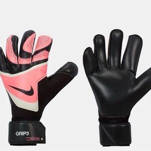 Nike Grip 3 GK Gloves Goalkeeper Goalie Pink FB2998-013 Mens Size 10